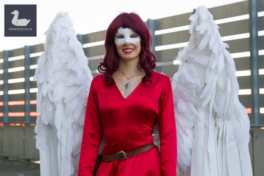 Lady Cardinal by Ravenheart Cosplay. Wellington Armageddon Expo 2018. Photo by Silver Duck.