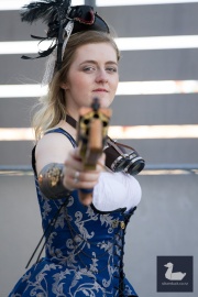Steampunk cosplay by Chameleon Costume. Wellington Armageddon Expo 2018. Photo by Silver Duck.