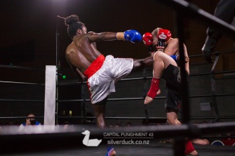 Capital Punishment 43 fight 12. Shiloh Jenkins (Scorpion Thaiboxing) vs Patrick Nkunda (MAI Dojo). Copyright © 2018 Silver Duck. All Rights Reserved.
